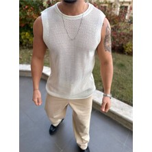 T-Shirt Nefes Alabilen Terletmez Pamuklu Fileli Tişört Oversize Tshirt Sıfır Kol Tişört Atlet