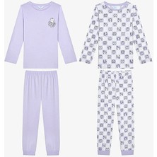 Penti Pamuklu Kız Çocuk Caticorn 2li Çok Renkli Pijama Takımı