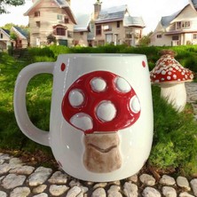 Bonita Bon Luxe 3D Kabartma El Emeği Göz Nuru  Seramik KUPA BARDAK 400 ml