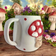 Bonita Bon Luxe 3D Kabartma El Emeği Göz Nuru  Seramik KUPA BARDAK 400 ml