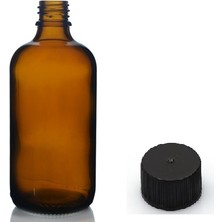 Zylan Ambalaj 50  ml Kahverengi Cam Şişe Düz Kapaklı, 24 Adet, Cam Şişe,  Kozmetik Şişesi