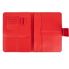 13-14 Inç Macbook Pro-Air Vegan Deri Organizer Evrak Çantası Tablet Kılıfı 