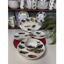 7 Parça Hotwheels Model Çocuk Bebek Yemek Takımı Beslenme Seti