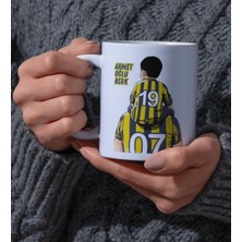 Kupa Bardak Futbol Temalı Kişiye Özel Tasarım Isimli Kupa Bardak Kahve Hediye Seti Kutupkitap