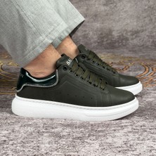 Hakki Renk Beyaz Tabanlı Fermuar Detaylı Spor Ayakkabı Günlük Sneaker Ortopedik Tabanlı Meq3