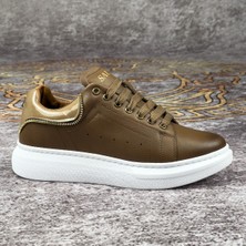 Vizyon Renk Beyaz Tabanlı Fermuar Detaylı Spor Ayakkabı Günlük Sneaker Ortopedik Tabanlı Meq3