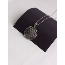 Keskin Gümüş Gümüş Hayat Ağacı Yaşam Çiçeği Tasarım Kadın Kolye Doğum Günü Hediye