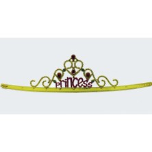 ENG Nessiworld   prenses Yazılı Altın Renk Ayarlanabilir Parti Tacı 60  cm
