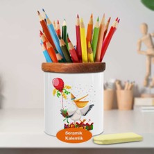 Asilmeydan Balonlu Parti Leyleği Ahşaplı Seramik Kalemlik - 1308-23619