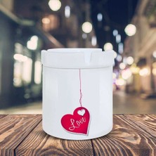 Asilmeydan Pembe Kalpli Love Yazı Baskılı Küllük Kül Tablası-021473