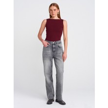 Dilvin 20868 Kayık Yaka Kolsuz Top-Mint