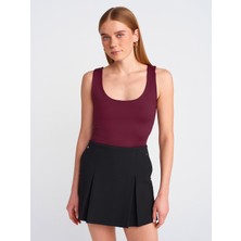 Dilvin 20977 Kalın Askılı Poliamid Atlet-Bordo