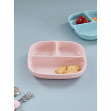 Rice Melamin 3 Bölmeli Mama Tabağı - Soft Pink