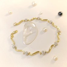 Dalgalı Bileklik Künye 14 Ayar Altın Hd Videolu