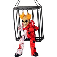 Hareketli Sesli Sensörlü Mahkum Joker Iskelet Dekorasyon 22 x 27  cm