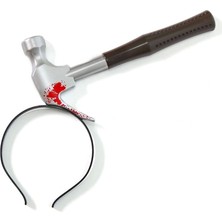 Nessiworld Kafaya Saplanmış Kahverengi Saplı Çekiç Şaka Tacı