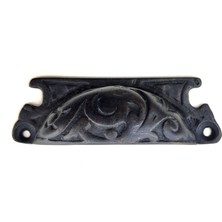 ForWhat Hobi Mobilya Tasarımı İçin 30X90 mm Antika Oksit Pirinç Lale Tas Kapı Kulbu