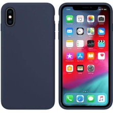 Piyasa Sepeti Apple iPhone X İçi Kadife Silikon Kılıf Lacivert