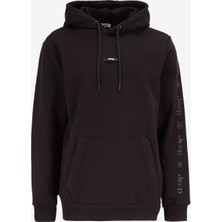 Jeep Kapüşon Yaka Baskılı Siyah Erkek Sweatshırt C4WM-SWT4259