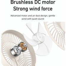 Zunhai 4000MAH Döner Kafalı Duvara Monte Fan (Yurt Dışından)