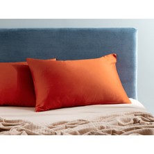 Madame Coco Ciel %100 Pamuk Saten 2'li Yastık Kılıfı - Turuncu