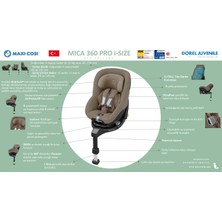 MaxiCosi Mica 360 Pro İSize Dünyanın İlk Kızaklı, Araç Dışına Çıkabilen İsofix'Li 360 Dönebilir Yatabilir 018 Kg Bebek Oto Koltuğu Authentic Blue