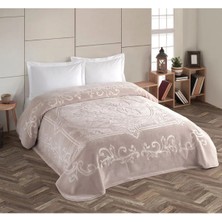 Kristal Blankent Çift Kişilik Battaniye 220x240- Cappuccino