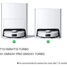 Treasured2 10 Adet Paspas Pedi Yıkanabilir Tekrar Kullanılabilir T10 OMNI/T10 Turbo/x1 Omni/x1 Turbor Için (Yurt Dışından)