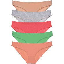 Nnstartshopping  5 Adet Eko Set Likralı Kadın Slip Külot Soft Renkler
