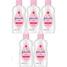 Johnsons Baby Bebek Yağı 200ML Nemlendirici (Pembe) (5 Li Set)