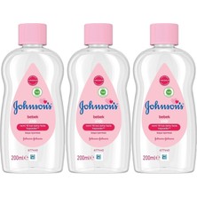 Johnsons Baby Bebek Yağı 200ML Nemlendirici (Pembe) (3 Lü Set)