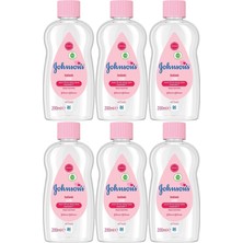 Johnsons Baby Bebek Yağı 200ML Nemlendirici (Pembe) (6 Lı Set)