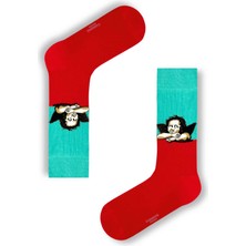Carnaval Socks Madonna Angel Art Desenli Renkli Çorap