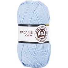 Nnstartshopping  1 Adet Madame Cotton El Örgü Ipi Yünü 100 gr 014 Bebe Mavi