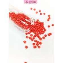 Nnstartshopping  Dökme Cam Kum Boncuk Büyük Boy (6/0) 4 mm - 20 Gram - Turuncu - BNC101