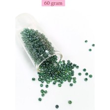 Nnstartshopping  Dökme Cam Kum Boncuk (8/0) 3 mm - 60 Gram - Parlak Yeşil - BNC203