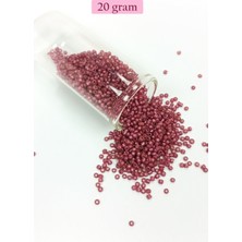 Nnstartshopping  Dökme Cam Kum Boncuk (11/0) 2 mm - 20 Gram -  Koyu Pembe - BNC011