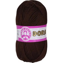 Nnstartshopping  1 Adet Dora El Örgü Ipi Yünü 100 gr 083 Kahverengi