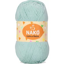 Nnstartshopping  1 Adet Calico Bebe Pamuklu Bebek ve Battaniye Örgü Ipi 13281 Su Yeşili