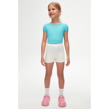 Ekru Basic Kız Çocuk Dans Şort