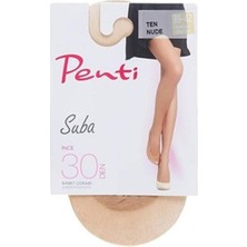 Penti Kadın Suba Ince 30 Den Babet Çorabı 4'lü Paket (2 Siyah, 2 Açık Ten) M/L