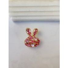 Makmery Accessory Pembe Taşlı Tavşan Broş