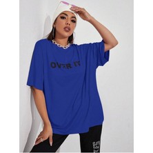 Woodroffe Kadın / Kız Over It Baskılı Oversize T-Shirt Salaş Boyfirend