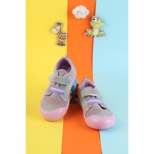 Moda Lime Unisex Tam Ortapedik Esnek Hava Alan Çocuk Spor Ayakkabısı Cırtlı Yumuşak Çocuk Renkli Sneaker