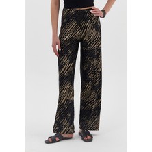 Gold/silver Zebra Desenli Pantolon