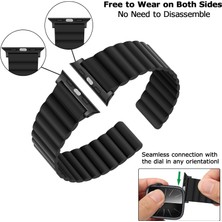Raptic Watch 10 46MM Kordon Magnetik Tak Çıkar Silikon Strap Kayış Siyah