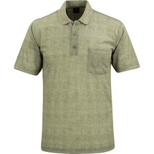 Çizgi Triko Erkek Polo Yaka Dijital Baskı Tişört - 5103