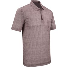 Çizgi Triko Erkek Polo Yaka Dijital Baskı Tişört - 5103