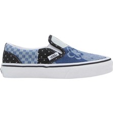 Vans Uy Classic Slip-On Patchwork Çocuk Lacivert Sneaker