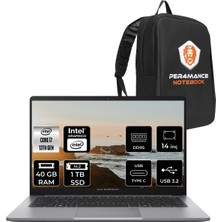 Asus Expertbook P1 Intel Core I7 13620H 40GB 1tb SSD 14" Fhd Fdos Taşınabilir Bilgisayar & Per4 Çanta P1403I716512G0DP323